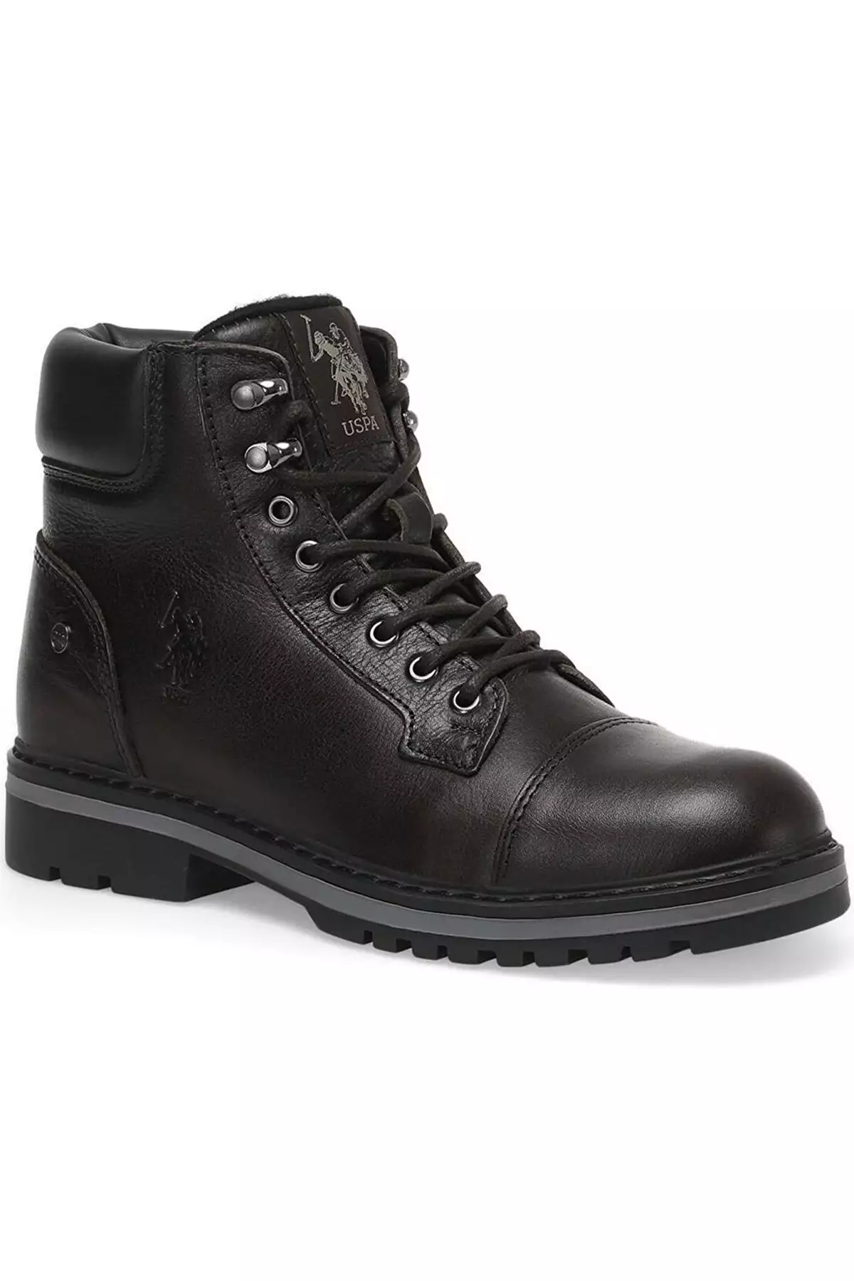 چکمه مردانه یهودی یو اس پولو جونز با رویه چرم طبیعی و داخل پر از پشم، رنگ مشکی برند U.S. Polo Assn. - 442589503