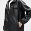 بارانی چرمی سونی با کلاه مخفی برند Koton - 751709069