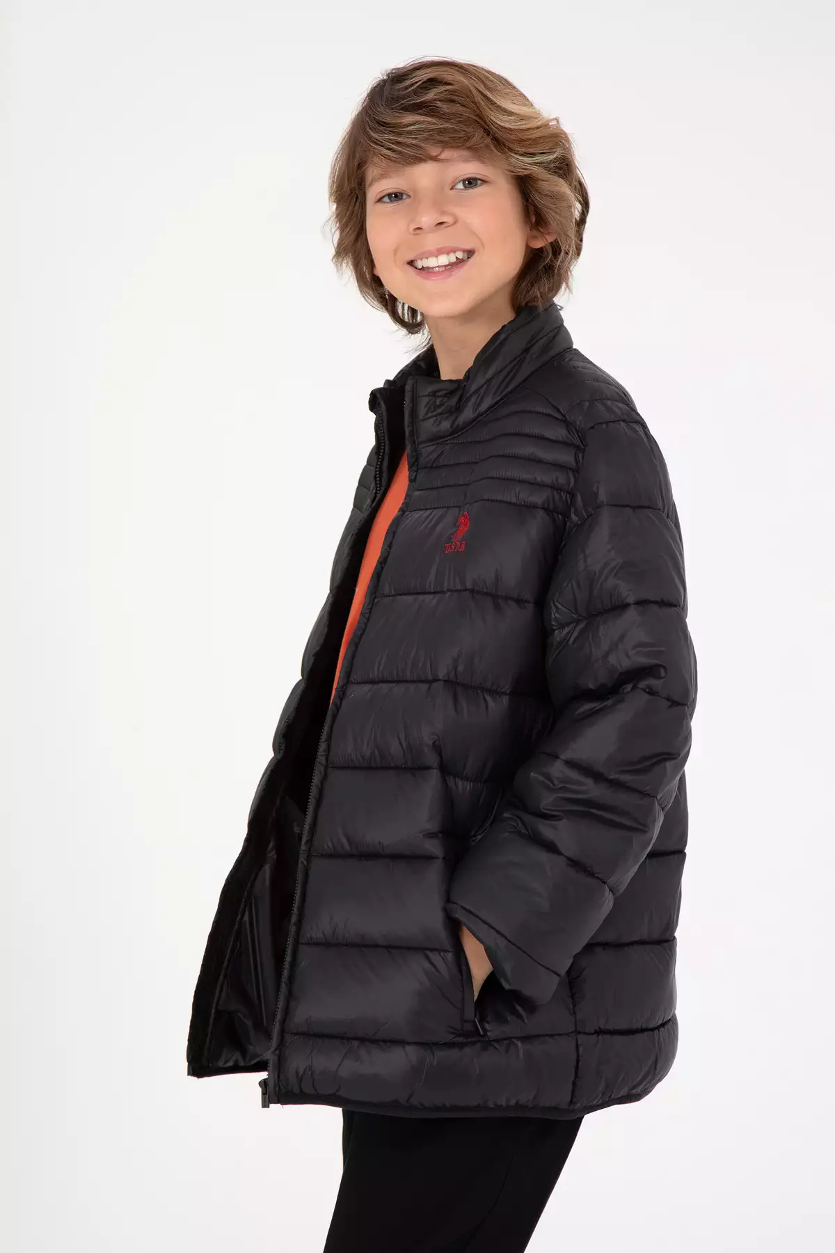 کاپشن سیاه پسرانه 50292884-VR046 برند U.S. Polo Assn. - 861381902