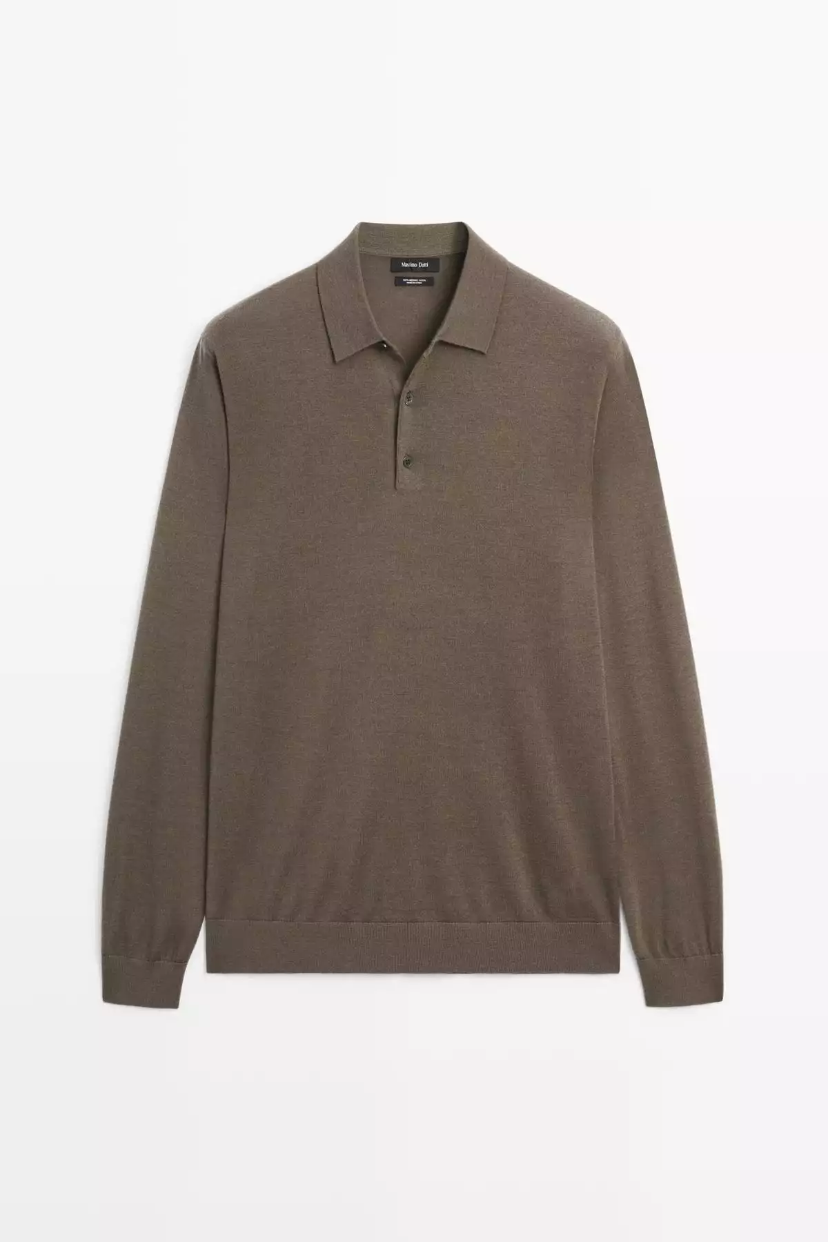 پولوشرت گردنباز بافت پشمی صد در صد مییرنوس برند Massimo Dutti - 975139972