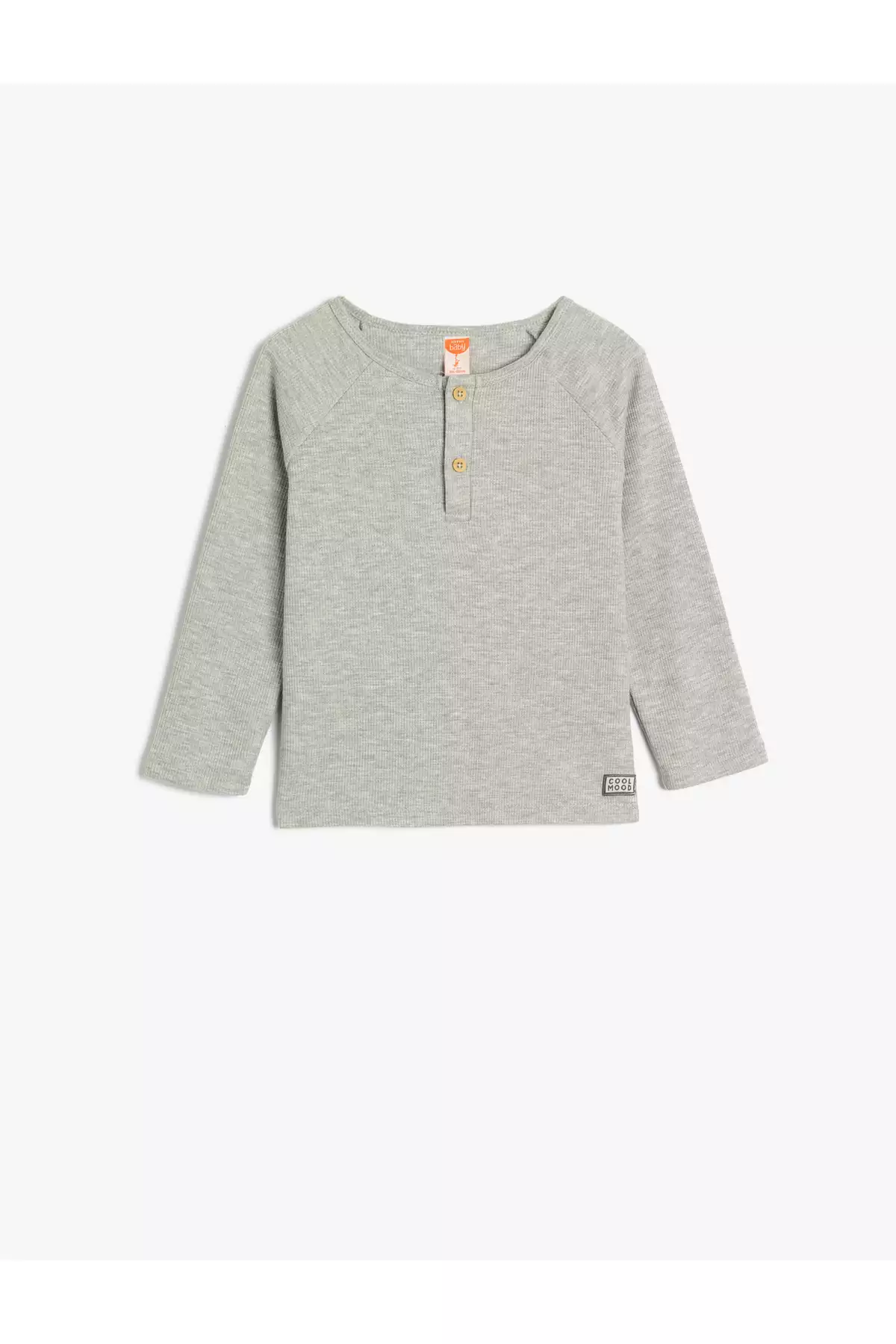 تیشرت پایهای با آستین بلند و جزئیات دکمهای از جنس پنبه برند Koton - 872183197