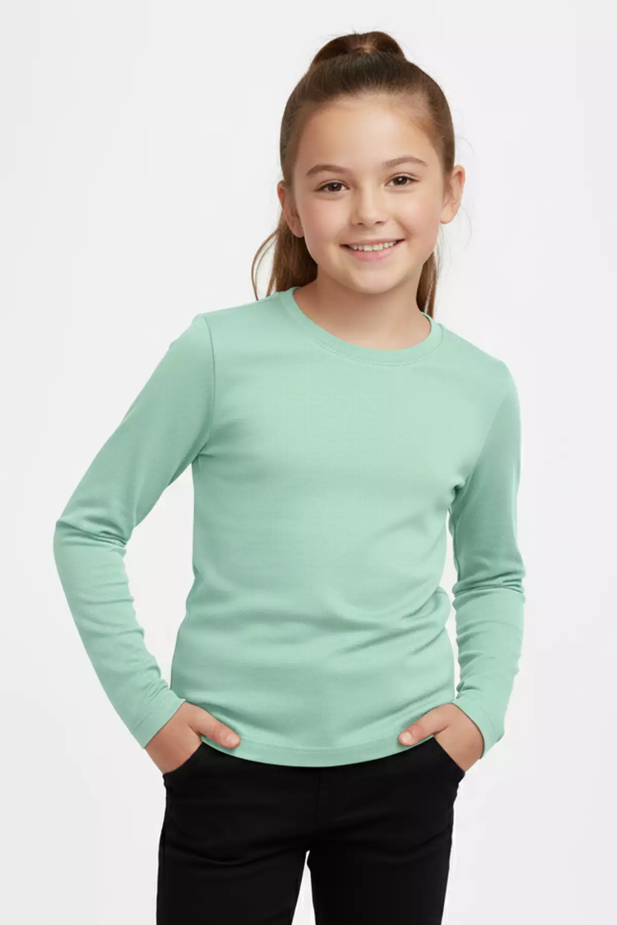 ست ۶ عددی بدنه آستین بلند رنگی بیسیک فصلی تیشرت دخترانه و پسرانه (ست-۲) برند TWOO KİDS - 841937041