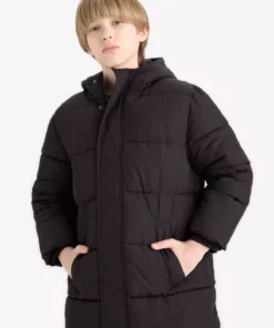 پالر کلاهدار و زیپدار ضدآب برای پسر بچهها با دکمه و جیب C8782A824WN برند Defacto - 870785709