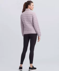 کاپشن زنانه نازک یقه دار والورید کد S212273-506 رنگ صورتی برند Skechers - 355434940