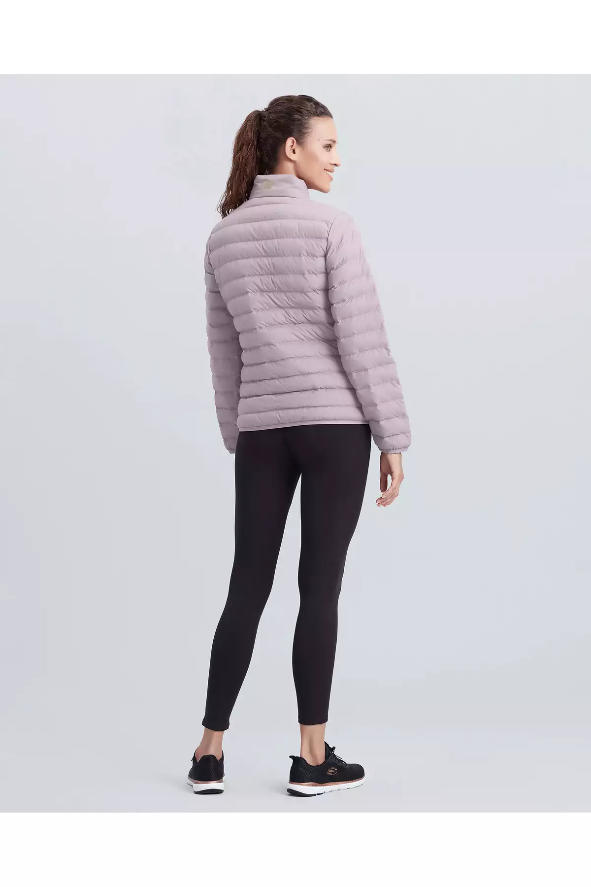 کاپشن زنانه نازک یقه دار والورید کد S212273-506 رنگ صورتی برند Skechers - 355434940