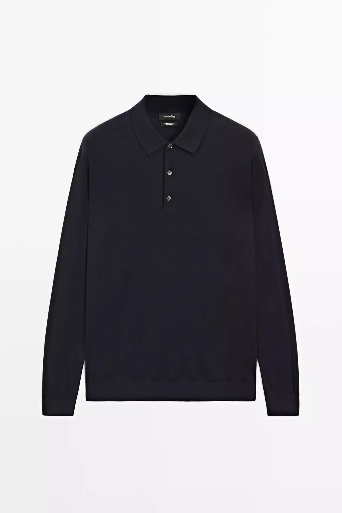 پولوشرت یقهدار بافتنی از ۱۰۰٪ پشم مریدینوس برند Massimo Dutti - 975179549