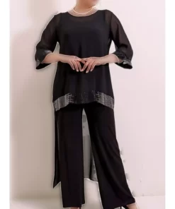 سرهمی زنانه بزرگ سایز با رویه شفاف و تزئینات سنگی ساندی برند PRETO - 354913814