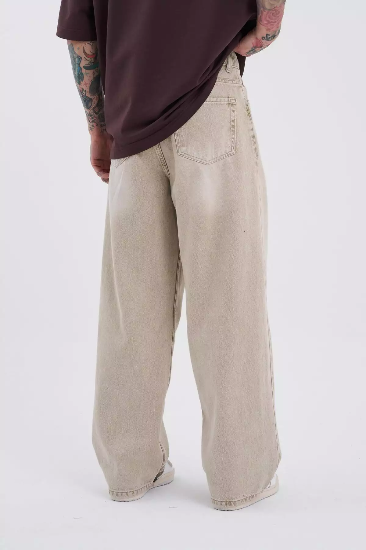 جین بژ اوور سایز مردانه با دقیق نرمی برند Machinist - 816211139