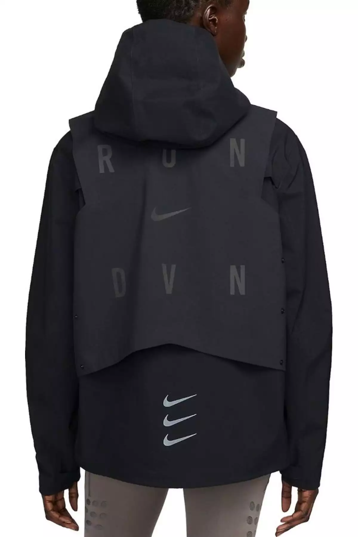 یقه کامل زنانه استورم فیت ران دیویژن - جلیقه - بارانی - بادگیر برند Nike - 816697169