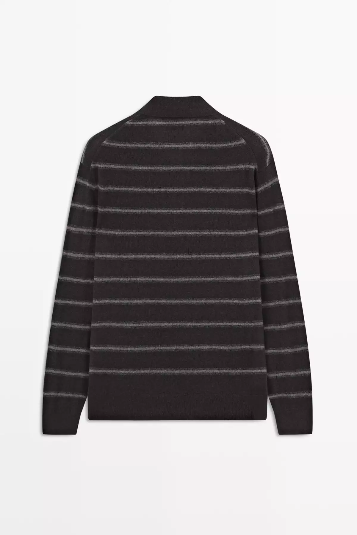 پلیور یقهدار پشمی راهراه برند Massimo Dutti - 984771840