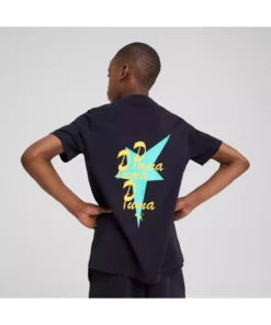 تیشرت بچگانه گرافیکی راه به اتحاد رنگ سورمهای برند Puma - 926701799