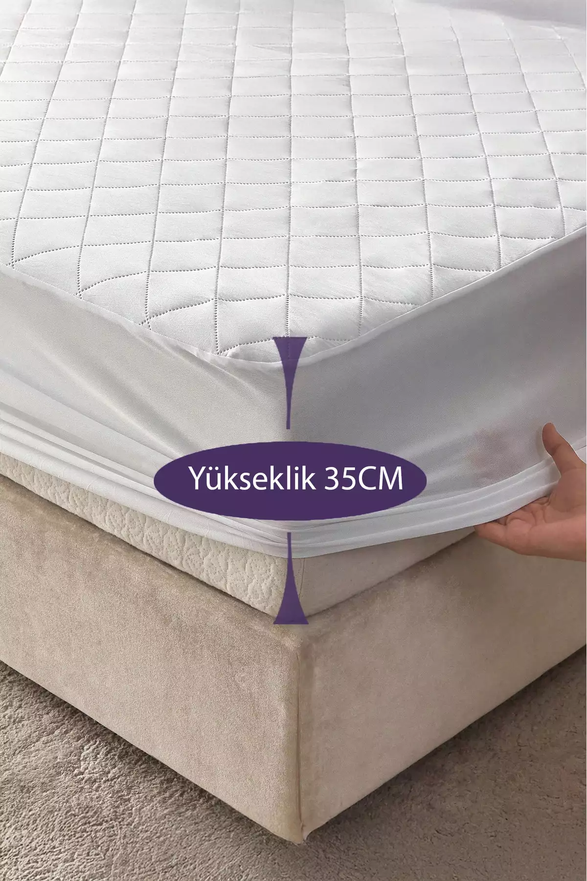 آلست فنر دار با روکش پنبهای برای تشک، مناسب برای تخت یک نفره و دو نفره با ابعاد 100x200، 160x200، 180x200 برند Owra - 972989205