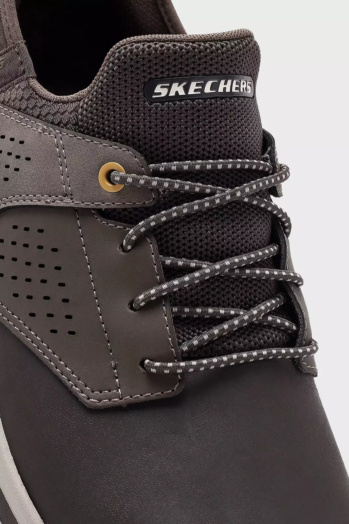 کفش روزمره مردانه اسلید-مکلین با ترکیب چرم 210890 شکلاتی برند Skechers - 1020237740