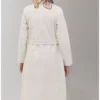 کاپشن کلاهدار کراواتی 5503-03 کرم برند sefamerve - 833440792