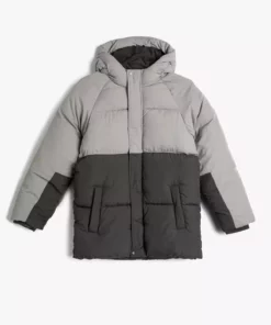 کاپشن بادی کلاهدار با آستر پلوش و جیب دار برند Koton - 796404653