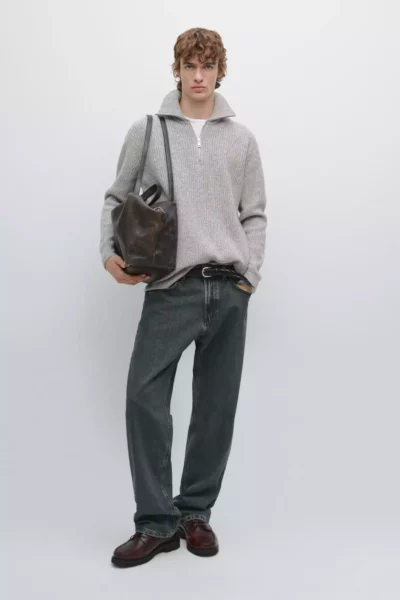 بافتنی یقه‌ای ایستاده ۱۰۰٪ پشمی برند Massimo Dutti - 991315123