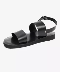 صندل مردانه سیاه از چرم طبیعی برند Greyder - 707196796