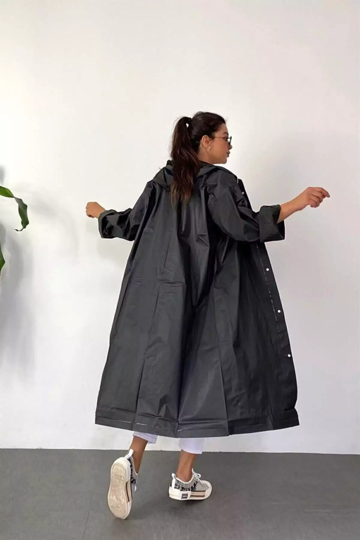 بارانی زنانه و مردانه ضد آب با کلاهی چسبی از پارچه EVA برای بزرگسالان برند KARADAĞ HOME - 313508672