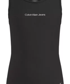 تیشرت بدون آستین سیاه زنانه با لوگوی CKJ برند Calvin Klein - 976003110