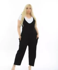 سرهمی زنانه بزرگ سایز یقه دار مشکی برند ModaSehle - 227510903