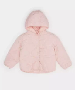 کاپشن ششماهی دخترانه ضد باد و ضد آب با دوخت کاپیتونه و کلاه بند دار برند Defacto - 966582484