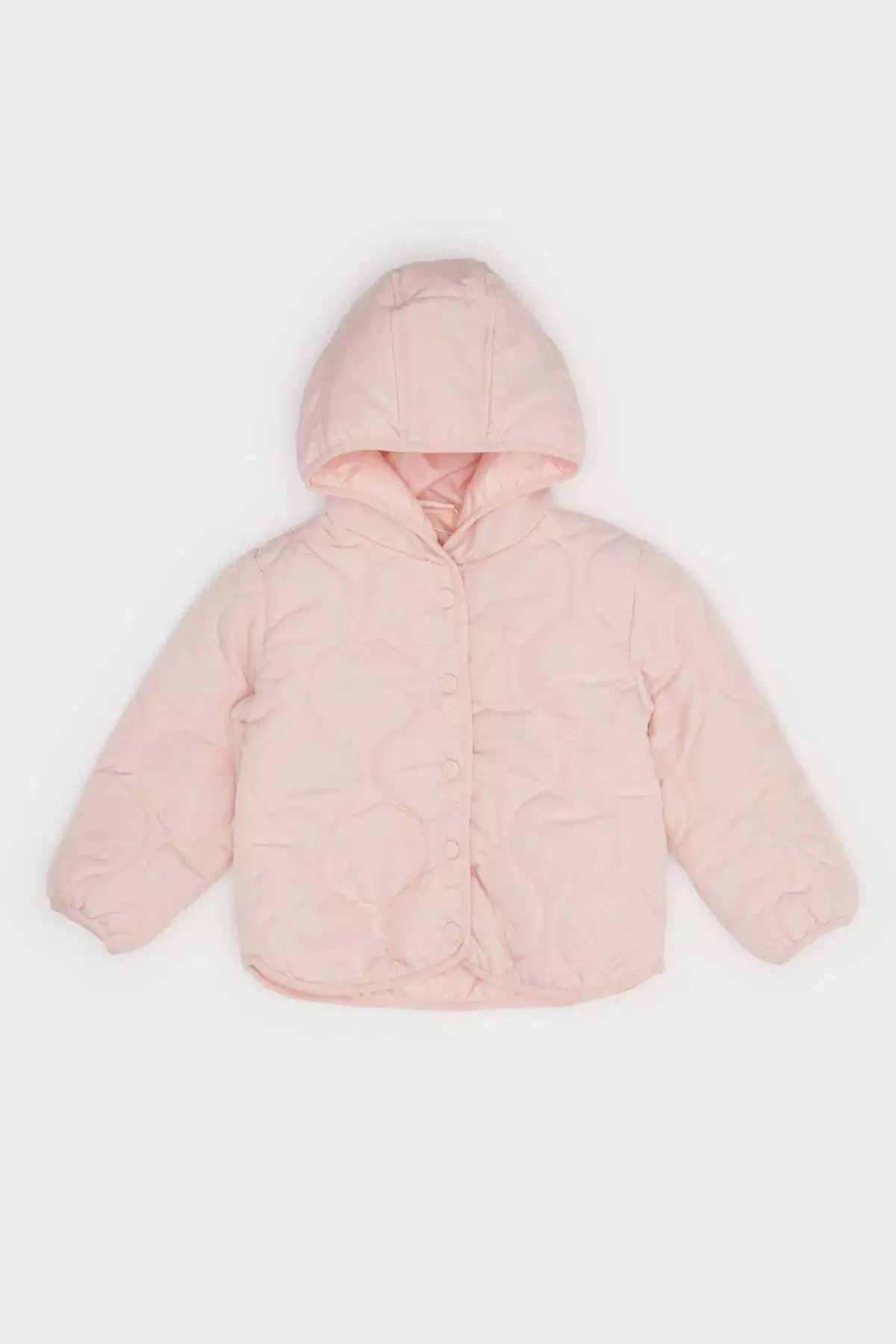 کاپشن ششماهی دخترانه ضد باد و ضد آب با دوخت کاپیتونه و کلاه بند دار برند Defacto - 966582484