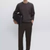 کورسویی با یقه بیسیکلت و طرح بافت مو برند Massimo Dutti - 987441228