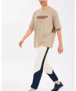 شلوار ورزشی مردانه M Diagonal Lw Fleece Jogger به رنگ کرمی (BEJ) برند Skechers - 926973366