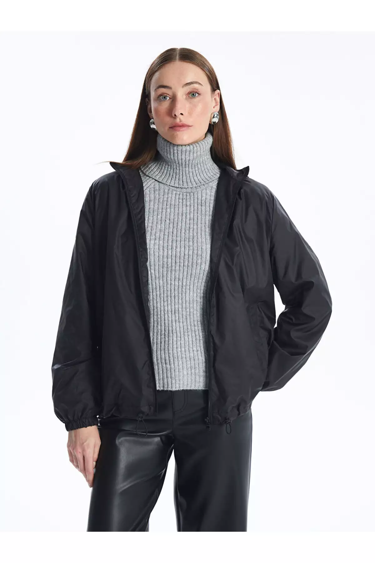 استایل خود را به ما بسپارید | بارانی زنانه با کلاه برند LC Waikiki - 989168465