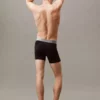شورت مردانه راحت با پارچه کشی و شعار دار، سهتایی، رنگ مشکی برند Calvin Klein - 939001400