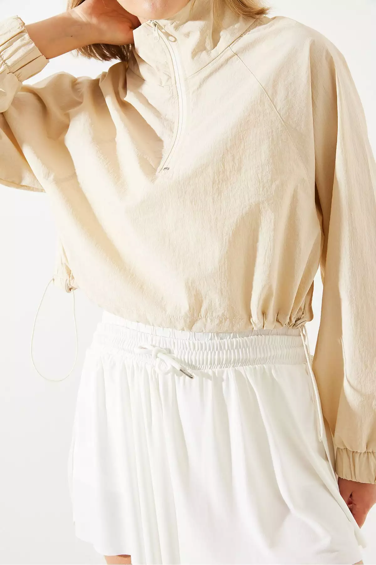 کت بارانی زنانه با جزئیات زیپ MBMS002 60501002 برند Bianco Lucci - 859769682