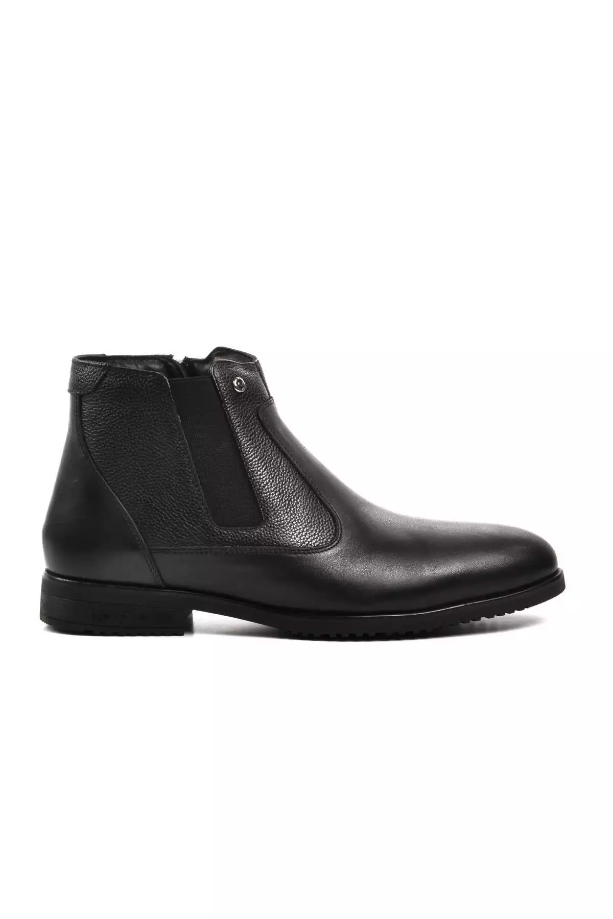 بوت مردانه چرم طبیعی مشکی زیپدار 24K کد 1196063 برند Pierre Cardin - 748804446