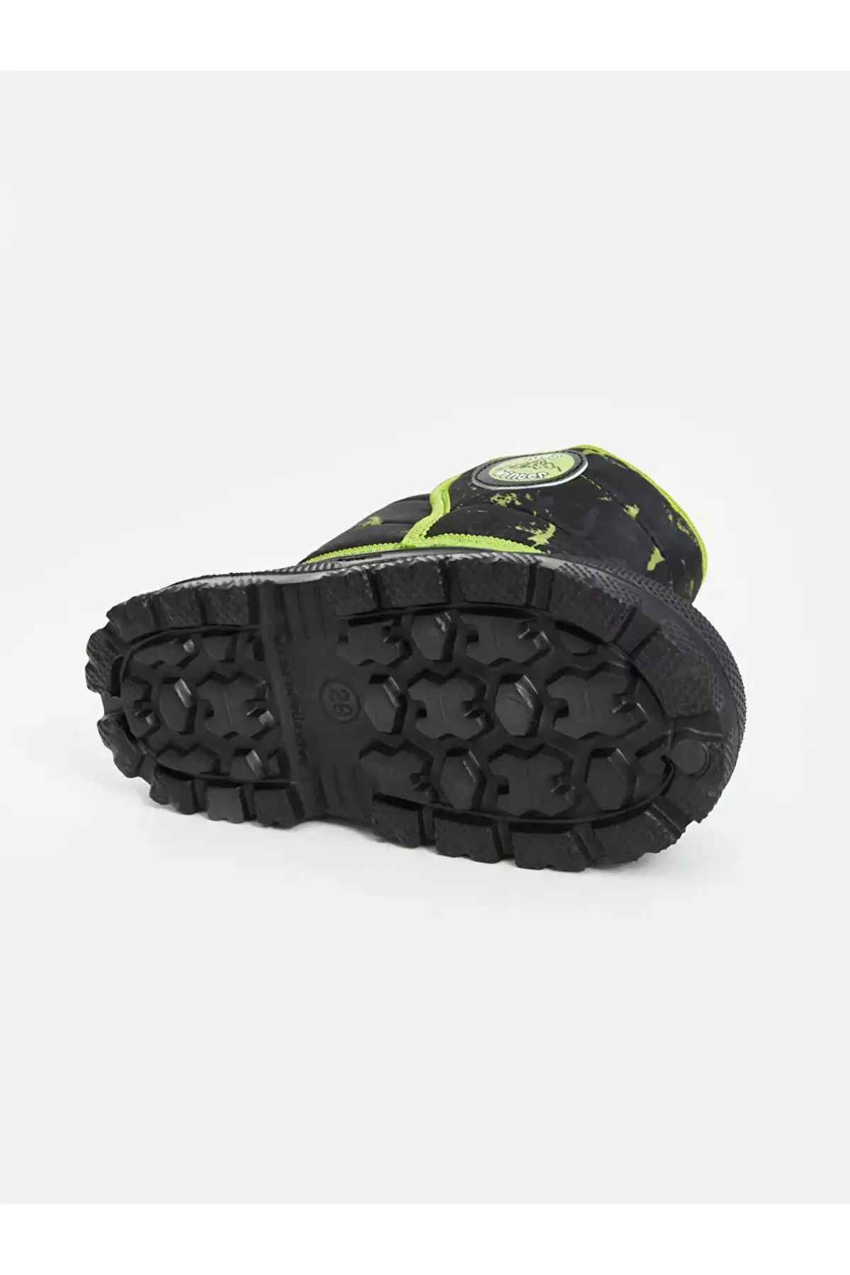 بوت بچگانه مردانه LCW STEPS مشکی با بند چسبی و طرح چاپی برند LC Waikiki - 878130800