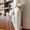 ست بالاتنه و پایینتنه با یقه دکمهدار از پارچهی مدال زنانه 60351111 برند Bianco Lucci - 870323913