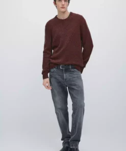 ژاکت استین کوتاه با یقه گلابی از مخلوط پشم برند Massimo Dutti - 995475650