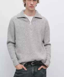 بافتنی یقهای ایستاده ۱۰۰٪ پشمی برند Massimo Dutti - 991315123