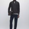 ژاکت با یقه ایستاده و زیپ دار برند Massimo Dutti - 991327850