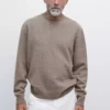 کاپشن دورگردنی با بافت ۱۰۰٪ پشم برند Massimo Dutti - 991327100