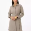 ست دو تکه شلوار و تونیک با دکمه نرم - رنگ ویزون - برند رفکا برند Refka - 939862239