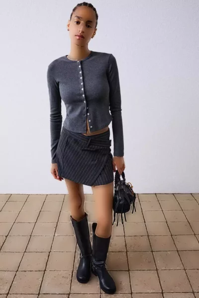 ژاکت با دکمه بافتنی برند Bershka - 984750508