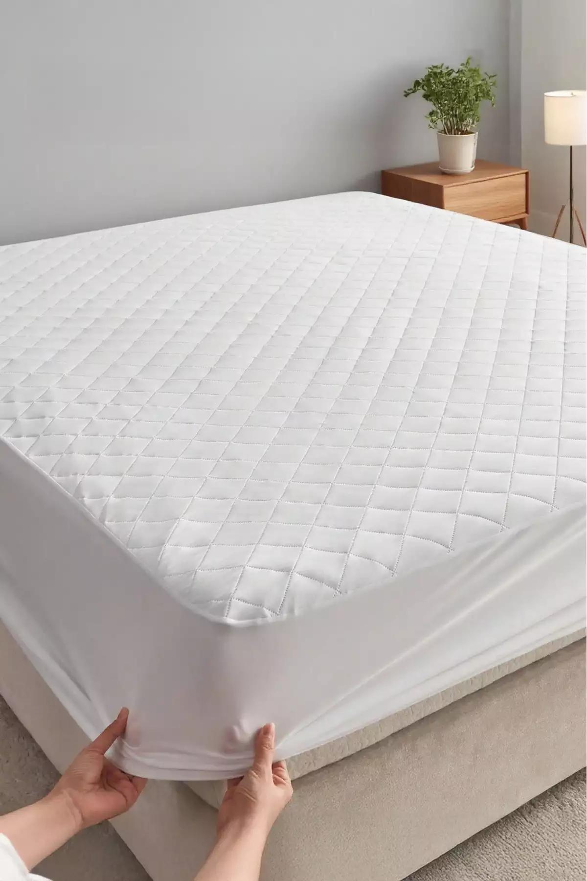 آلست فنر دار با روکش پنبهای برای تشک، مناسب برای تخت یک نفره و دو نفره با ابعاد 100x200، 160x200، 180x200 برند Owra - 972989205