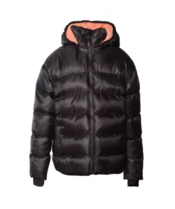 کاپشن مشکی کلاهدار دخترانه ژئونا برند hummel - 346736731