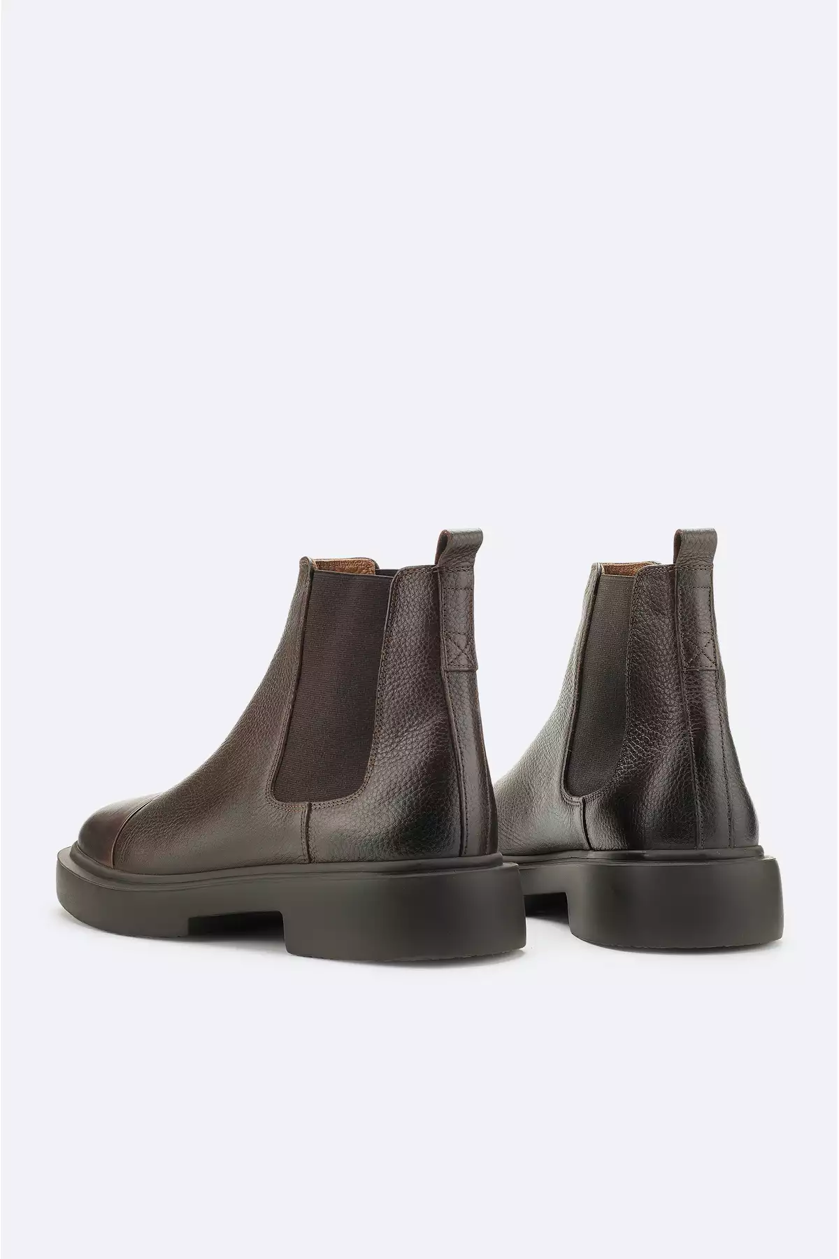 بوت چرم قهوهای مردانه با زیره منعطف کد A42Y8016 برند Avva - 879890064