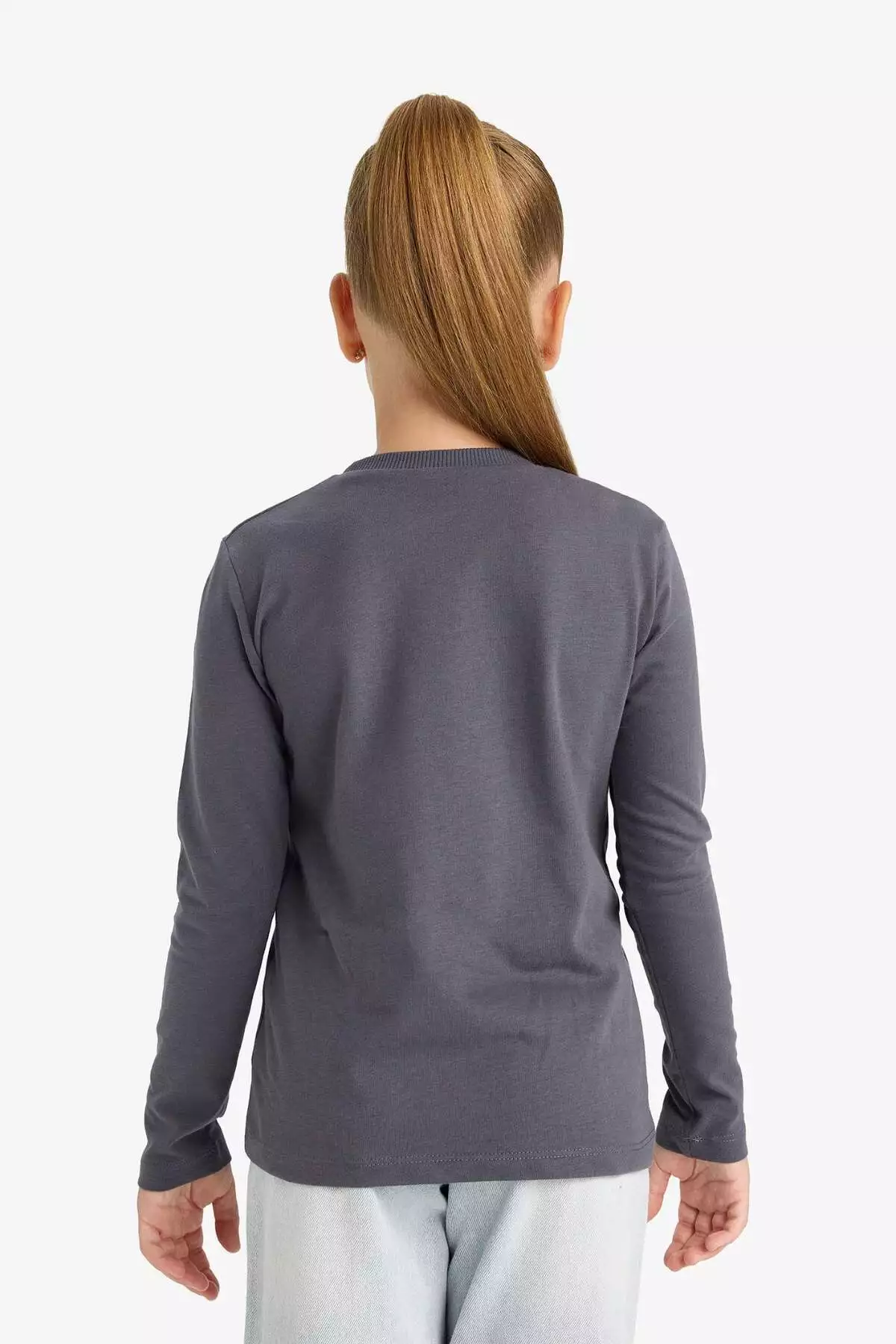 تیشرت آستین بلند دوعددی یقه گرد بچه女孩 برند Defacto - 961153595