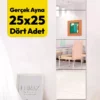 ست آینه دیواری ۴ تکه مربعی - ۲۵x۲۵ سانتیمتر با طراحی مدرن و شیک برند EFİRAZ - 869844374