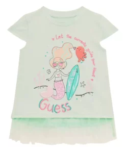 تی‌شرت مناسب دخترانه با طراحی معمولی برند Guess - 942238705