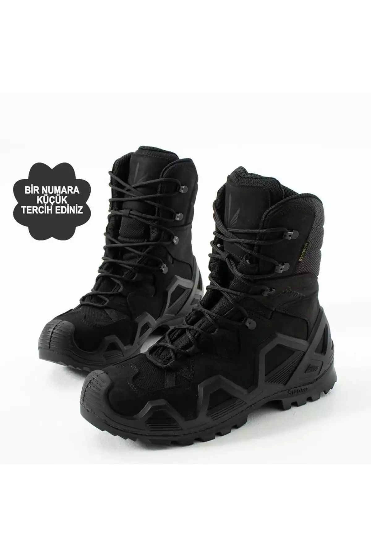 چکمه و پوتین تاکتیکی زمستانی ضد آب مردانه و زنانه از چرم طبیعی مدل SS603 برند SİNGLE SWORD - 301451293