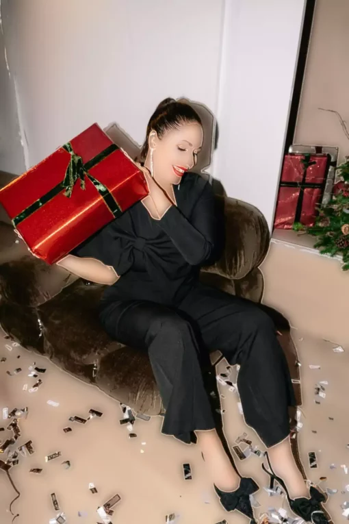 تولم مشکی سایز بزرگ با جزئیات فیلونک برند LUOKK - 852487401