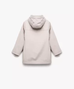 کاپشن بلند کلاهدار با جزئیات موهر و جیب دار برند Koton - 1018936962