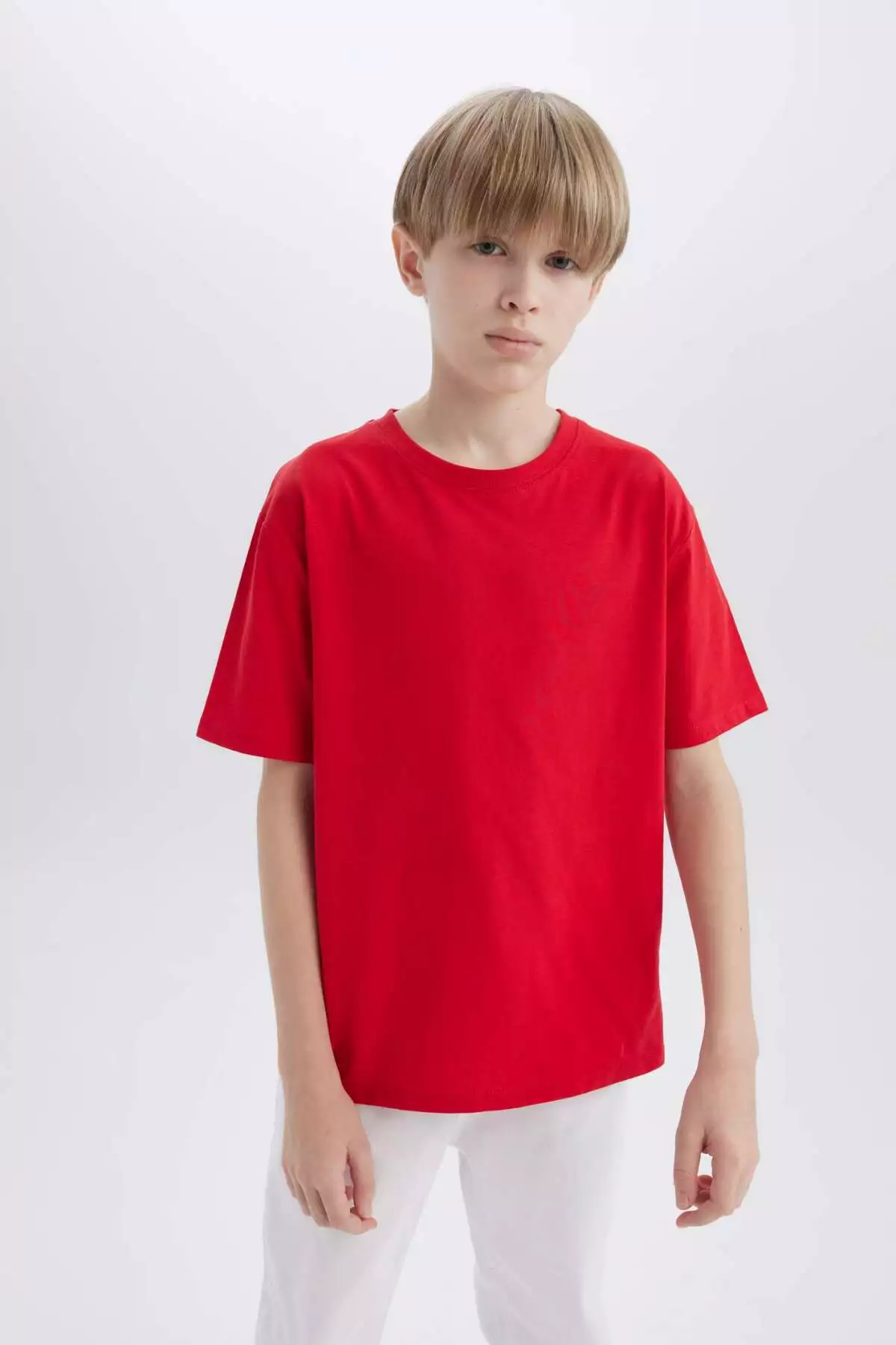 تیشرت پایهی کوتاهکم با یقه دوچرخهای برای پسران K1687A623SM برند Defacto - 472091565